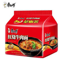 康师傅真味道红烧牛肉（五连包) KSF Instant Noodles Yummy – Roasted  Beef FL 101gX5
